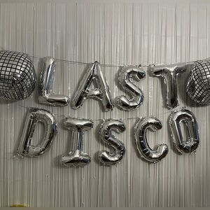 LAST DISCO Silver Balloons